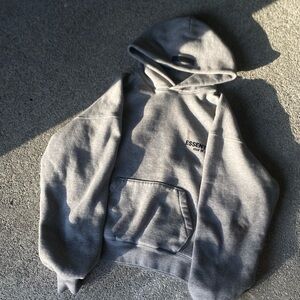 Essentials Light Gray Logo Patch Top